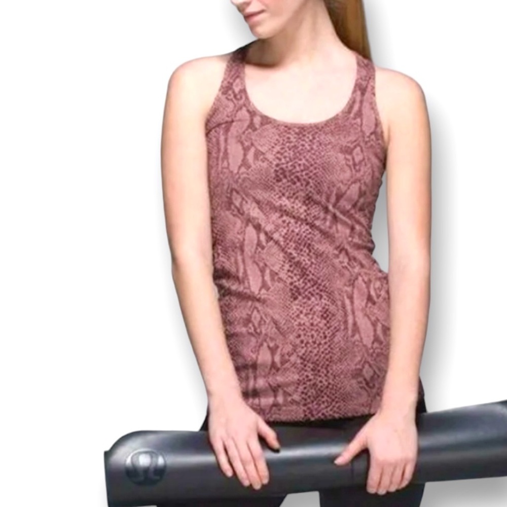 Lululemon desert bark berry snake racerback tank top, size S.